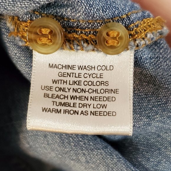 St. Johns Bay Button Down Denim Shirt - Picture 5 of 5